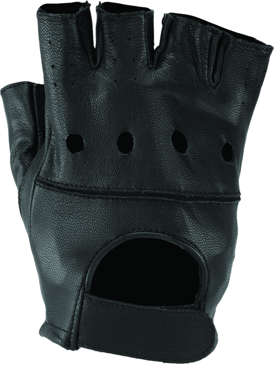 Kuryakyn Leather By River Road Hollister Shorty Gloves Black - Small