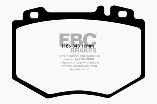 EBC 03-06 Mercedes-Benz CL600 5.5 Twin Turbo Yellowstuff Front Brake Pads