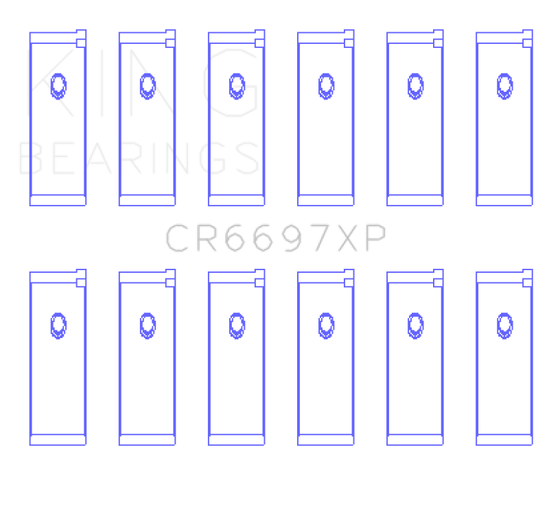 King Nissan RB25/RB26 (Size 0.025mm) Performance Rod Bearing Set