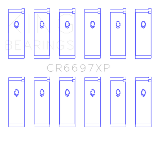 King Nissan RB25/RB26 (Size 0.025mm) Performance Rod Bearing Set