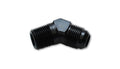 Vibrant -12AN to 3/4in NPT 45 Degree Elbow Adapter Fitting