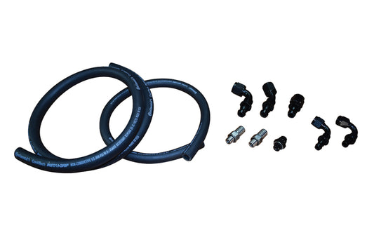 Fleece Performance 10-15 Dodge 6.7L Cummins Fuel Distribution Block Hose and Fitting Kit