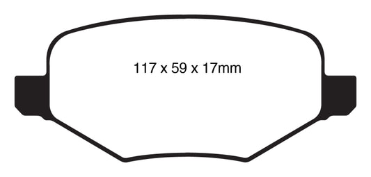 EBC 11-14 Ford Edge 2.0 Turbo Ultimax2 Rear Brake Pads