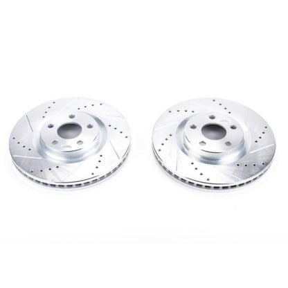 Power Stop 15-19 Ford Edge Front Evolution Drilled & Slotted Rotors - Pair