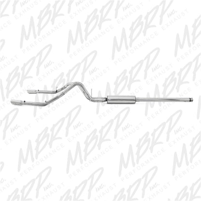 MBRP 14 Chevy/GMC 1500 Silverado/Sierra 4.3L V6/5.3L V8 Dual Split Rear T409 3in Cat Back Exhaust