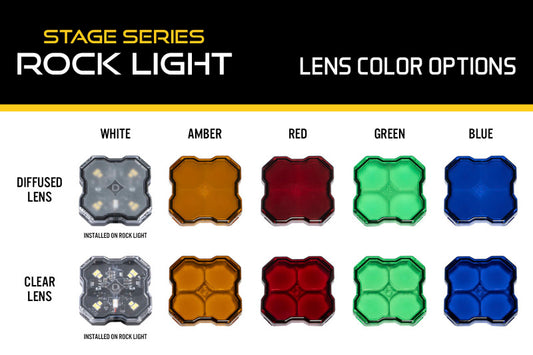 Diode Dynamics Stage Series Rock Lights - White Clear Lens