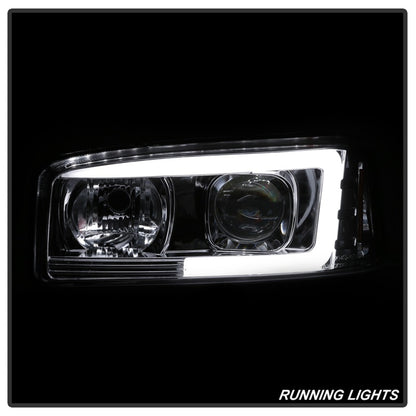 Spyder GMC Sierra 1500/2500/3500 99-06 V2 Projector Headlights - DRL - Chrome PRO-YD-CDE00V2-LB-C