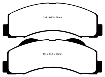 EBC 15+ Ford Expedition 3.5 Twin Turbo 2WD Ultimax2 Front Brake Pads