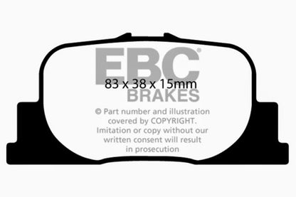 EBC 00-01 Lexus ES300 3.0 Ultimax2 Rear Brake Pads