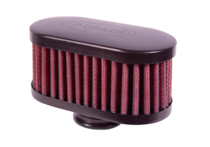 Airaid Rubber Top 1in ID - Push On 4in x 2in Oval OD 2in Tall Breather Filter