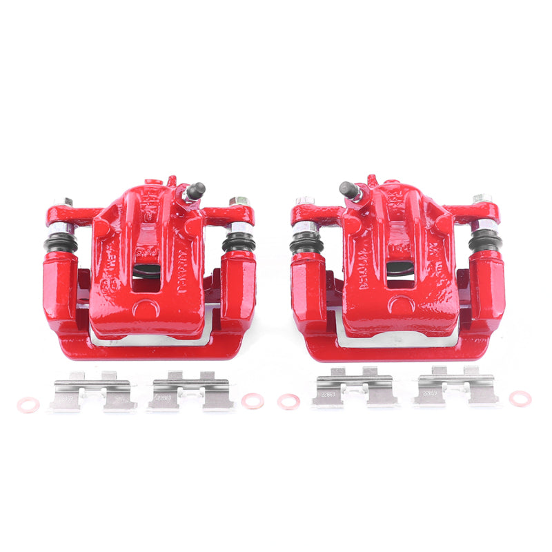 Power Stop 05-09 Hyundai Tucson Rear Red Calipers w/Brackets - Pair