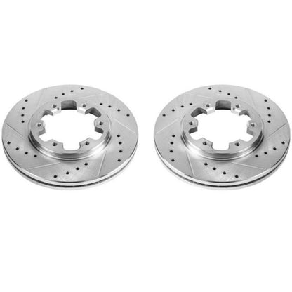 Power Stop 85-86 Nissan 720 Front Evolution Drilled & Slotted Rotors - Pair