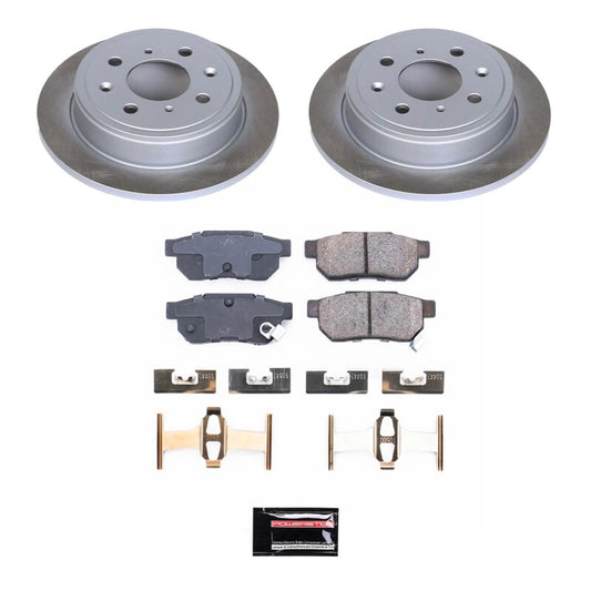 Power Stop 88-91 Honda Prelude Rear Semi-Coated Rotor Kit