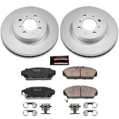 Power Stop 90-93 Acura Integra Front Z17 Evolution Geomet Coated Brake Kit