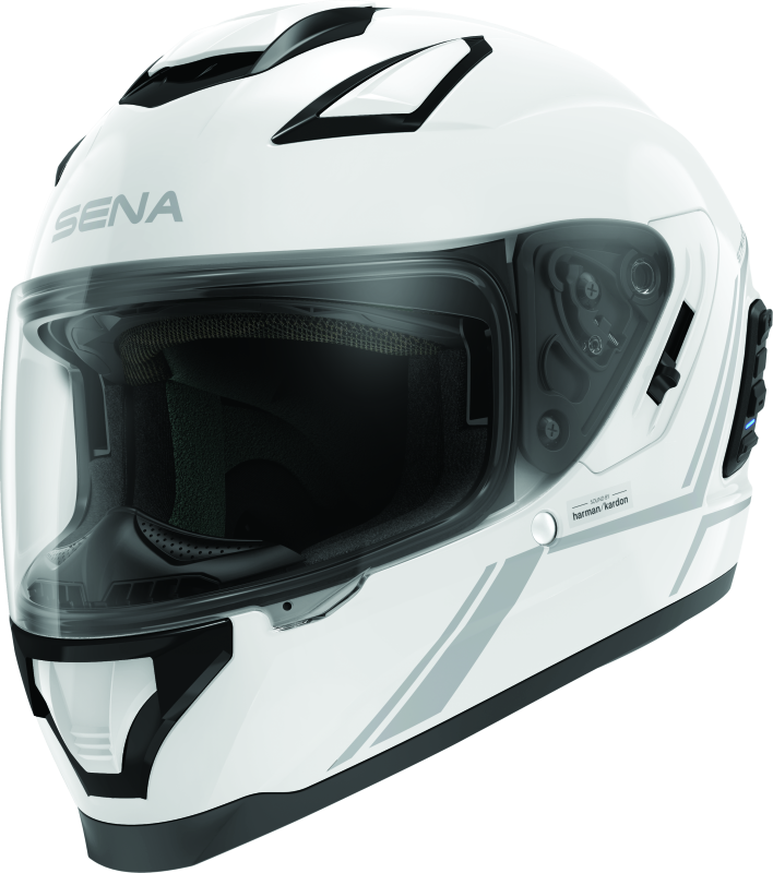 Sena Technologies Stryker Bluetooth Helmet w/ Mesh Intercom Glossy White - Small