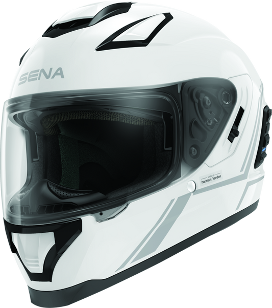 Sena Technologies Stryker Bluetooth Helmet w/ Mesh Intercom Glossy White - Small