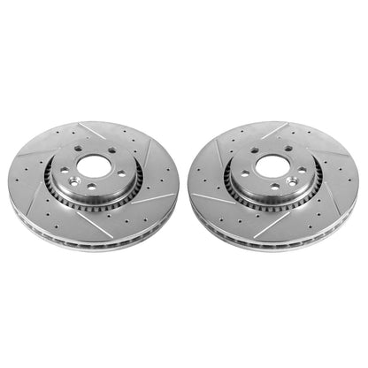 Power Stop 08-15 Land Rover LR2 Front Evolution Drilled & Slotted Rotors - Pair