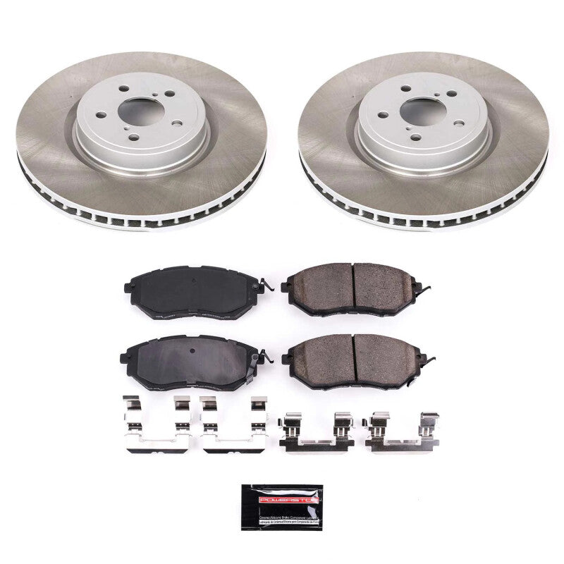 Power Stop 10-14 Subaru Outback Front Semi-Coated Rotor Kit