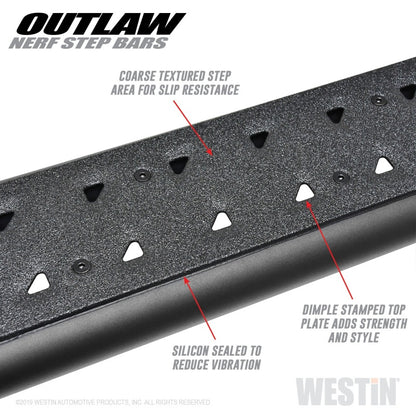 Westin 09-18 Dodge RAM 1500 Crew Cab Outlaw Nerf Step Bars