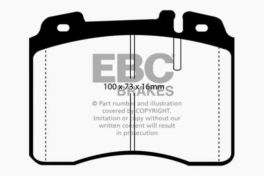 EBC 95-97 Mercedes-Benz C36 AMG (W202) 3.6 Yellowstuff Front Brake Pads