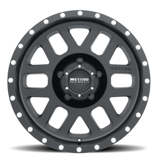 Method MR306 Mesh 18x9 -12mm Offset 5x5 94mm CB Matte Black Wheel