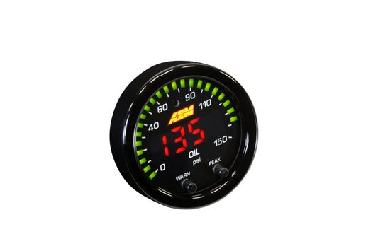 AEM X-Series 0-150 Oil Pressure Gauge Kit