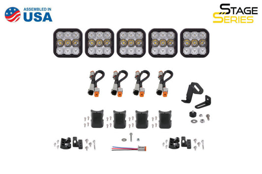 Diode Dynamics SS5 Sport Universal CrossLink 5-Pod Lightbar - White Driving