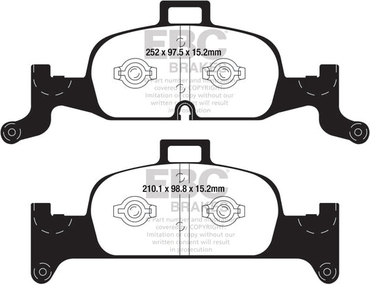 EBC 2018+ Audi A4 Allroad Quattro 2.0L Turbo Yellowstuff Front Brake Pads