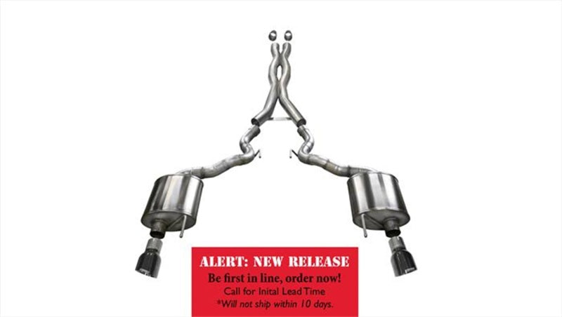 Corsa 2015-2017 Ford Mustang GT Convertible 5.0L V8 Black Xtreme Dual Rear Exit Exhaust