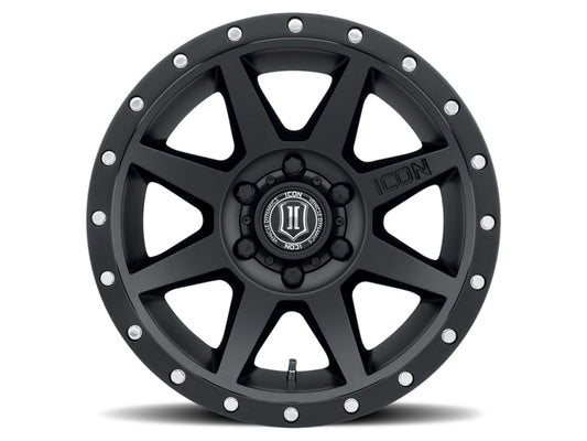 ICON Rebound 18x9 5x5 -12mm Offset 4.5in BS 71.5mm Bore Satin Black Wheel