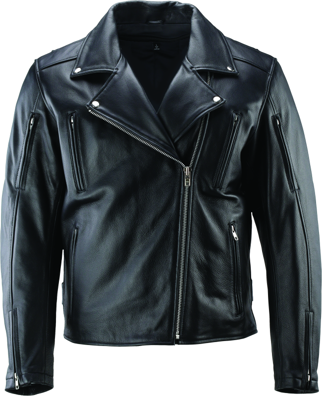 River Road Ironclad Classic Leather Jacket Black - Small