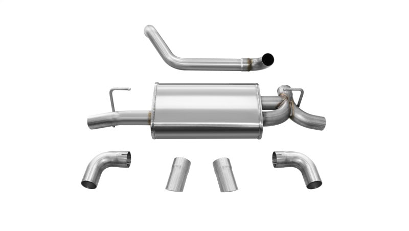 Corsa 2018-2024 Jeep Wrangler JL 2.5in Dual Rear Turn Down Exit Sport Axle-Back Exhaust