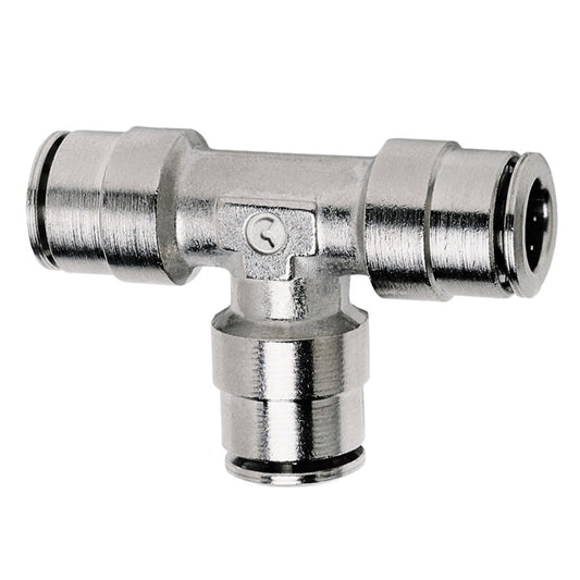 Firestone Union Tee 1/4in. Nickel Push-Lock Air Fitting - Single (WR17603461)