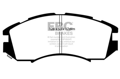 EBC 92-96 Subaru Impreza 1.8 (2WD) (13in Wheels) Ultimax2 Front Brake Pads