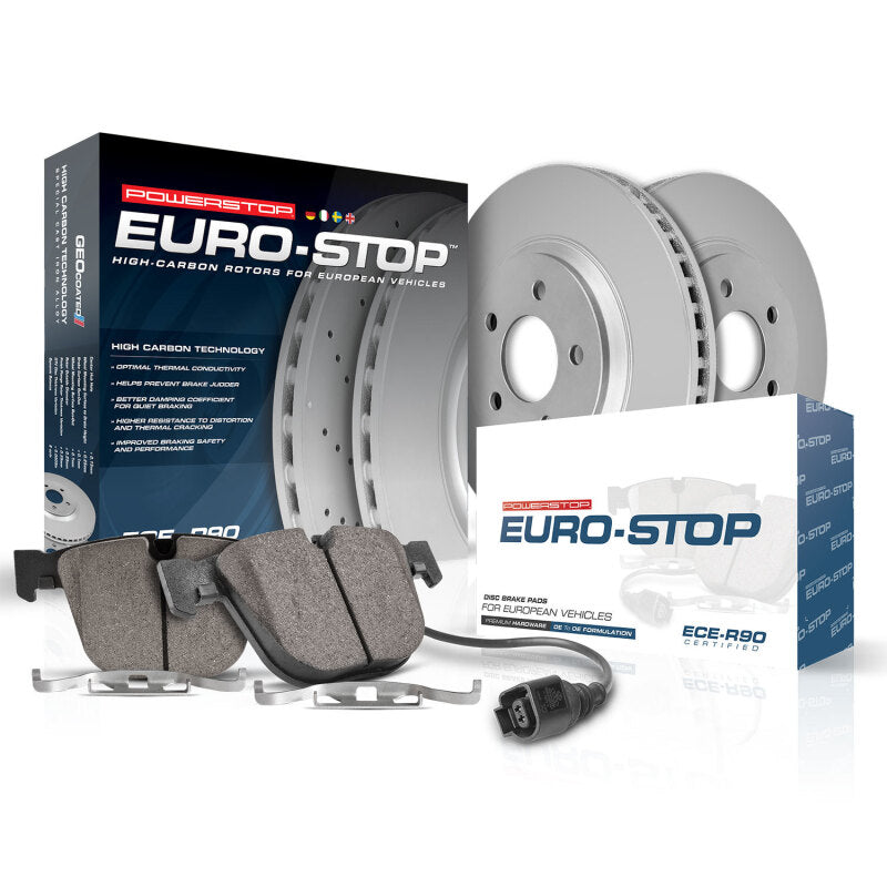 Power Stop 14-16 BMW 228i Front Euro-Stop Brake Kit