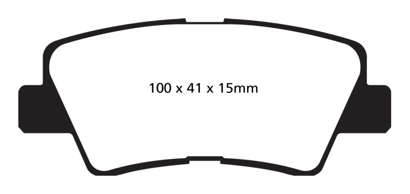 EBC 09-11 Hyundai Azera 3.3 Yellowstuff Rear Brake Pads