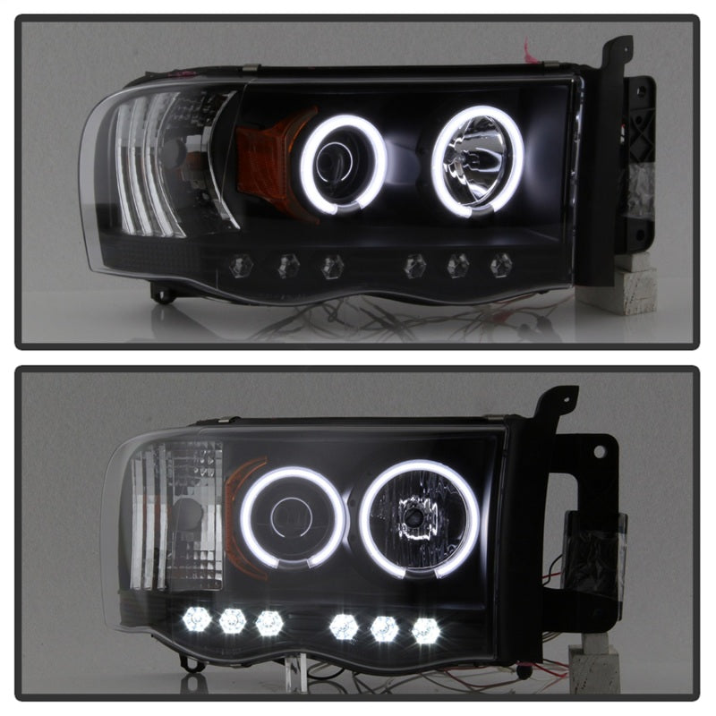 Spyder Dodge Ram 1500 02-05 03-05 Projector Headlights CCFL Halo LED Blk PRO-YD-DR02-CCFL-BK