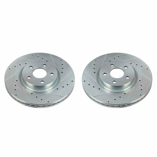 Power Stop 18-20 Ford Transit Connect Front Evolution Drilled & Slotted Rotors - Pair