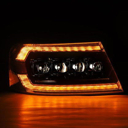 AlphaRex 04-08 Ford F-150 (No 2004 Heritage) NOVA-Series LED Proj HL Chrome w/Actv Light / Seq. Sig