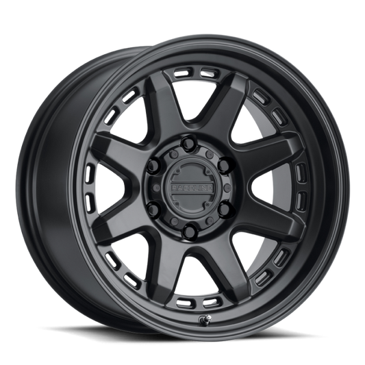 Raceline 947B Scout 15x8in / 5x114.3 BP / -24mm Offset / 78.1mm Bore - Satin Black Wheel