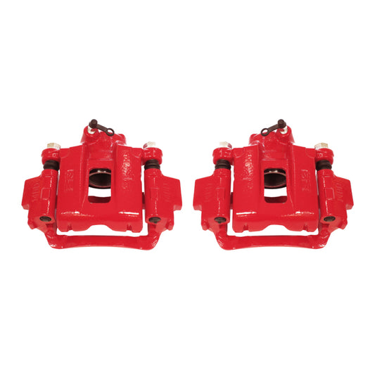 Power Stop 03-09 Toyota 4Runner Rear Red Calipers w/Brackets - Pair