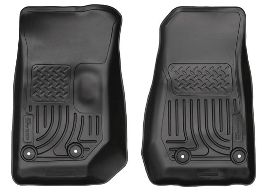 Husky Liners 14 Jeep Wrangler 2/4 Door Weatherbeater Black Front Floor Liners