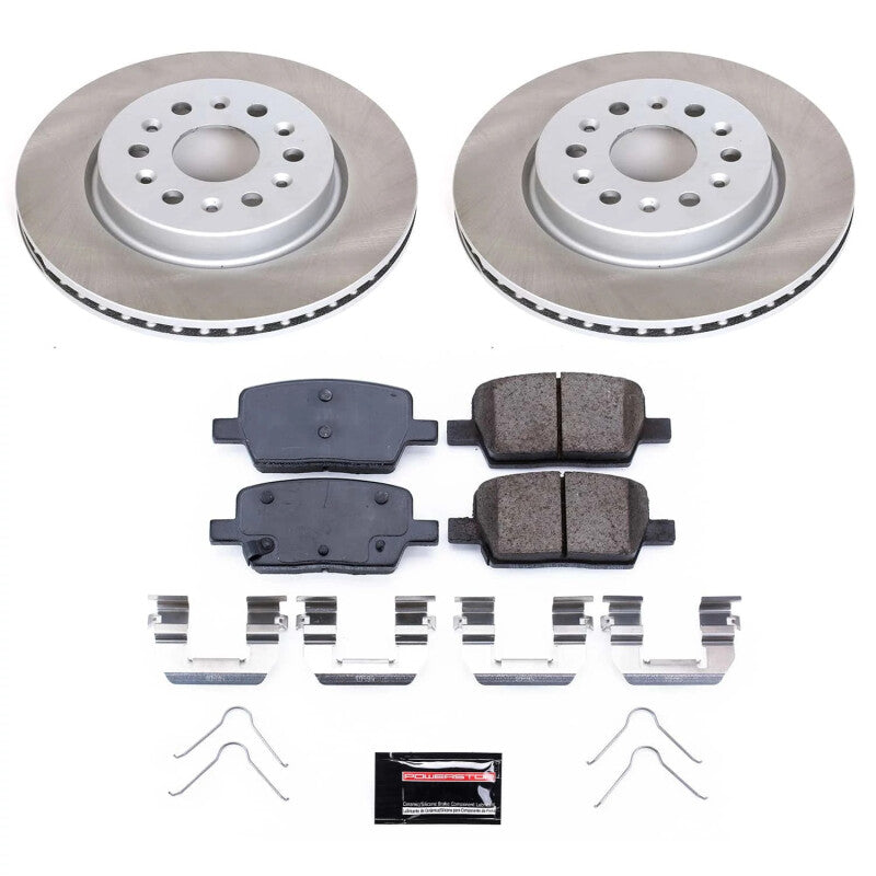 Power Stop 17-20 GMC Acadia Rear Semi-Coated Rotor Kit