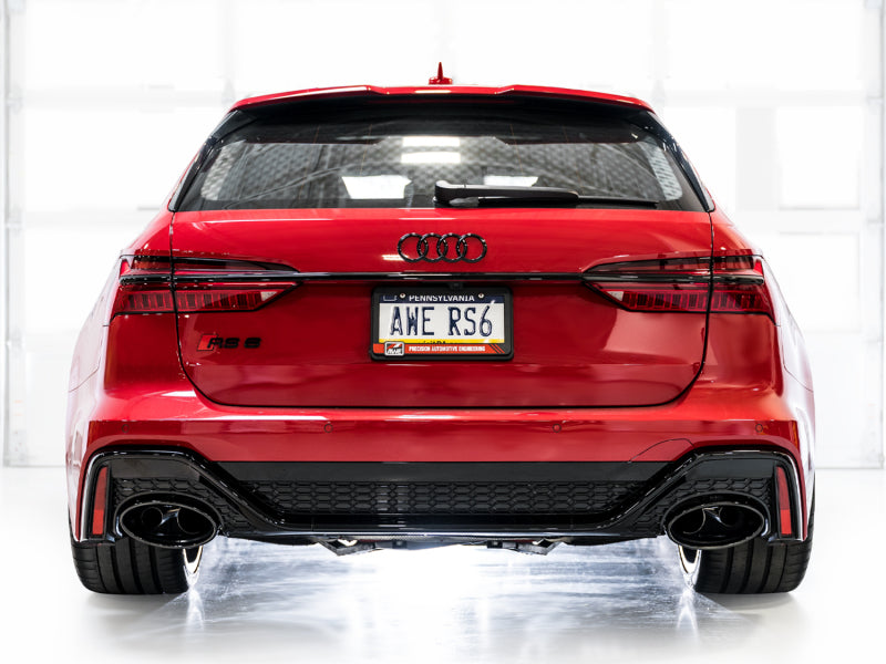 AWE Tuning 21-23 Audi C8 RS6/RS7 SwitchPath Cat-back Exhaust - Diamond Black Tips - Precision R