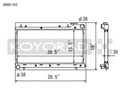 Koyo 99-01 Subaru Impreza RS / Outback 99-02 Subaru Forester 2.5L Performance Radiator