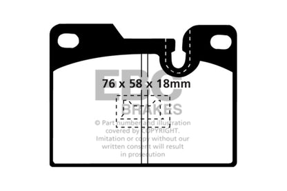 EBC 79-88 Porsche 924 2.0 Turbo Redstuff Rear Brake Pads