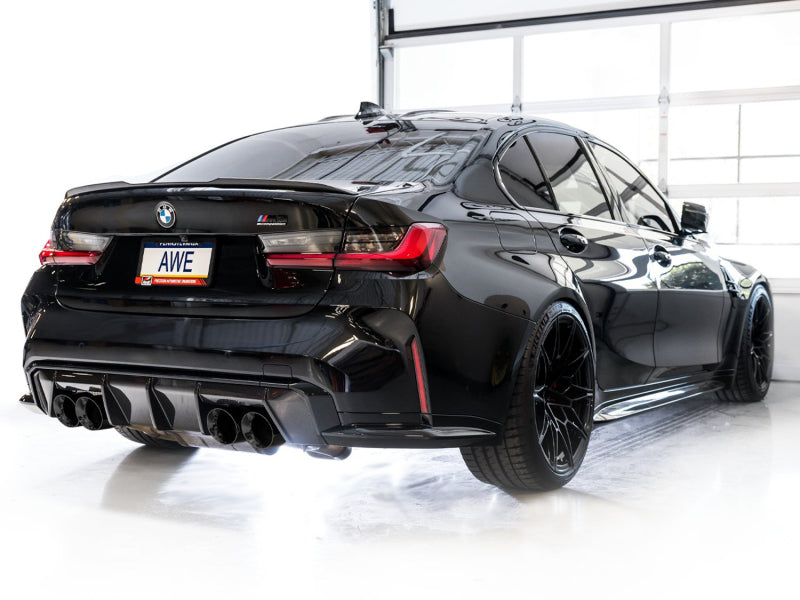 AWE Track Edition Catback Exhaust for BMW G8X M3/M4 - Diamond Black Tips - Precision R