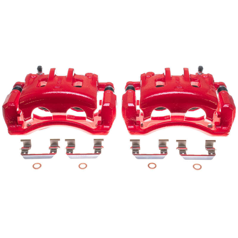 Power Stop 07-09 Hyundai Santa Fe Front Red Calipers - Pair