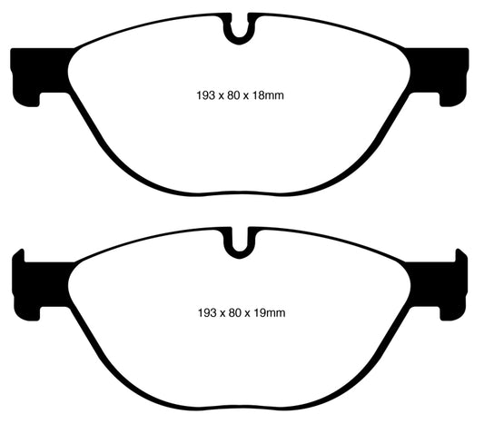 EBC 12-13 BMW 528 2.0 Turbo (F10) Performance Redstuff Front Brake Pads