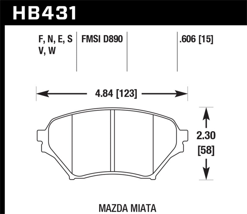 Hawk 01-05 Miata w/ Sport Suspension DTC-30 Race Front Brake Pads